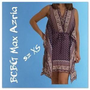 BCBG Max Azria Floral Print Dress in Purple sz XS